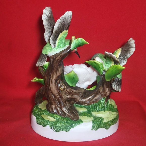 VTG Carlton Cards Hummingbird Music Box Sankyo Plays Beautiful Blue Danube - Picture 3 of 13